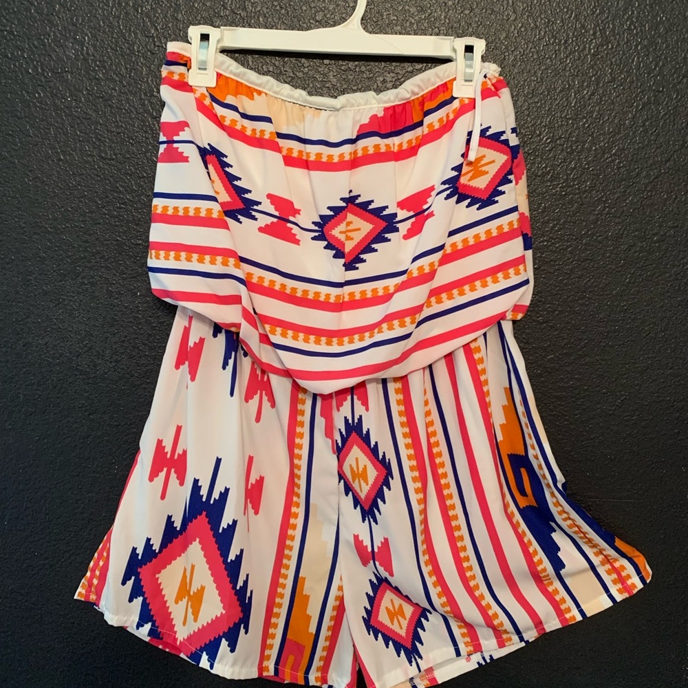 Multi colored romper from Spool 72. NWT